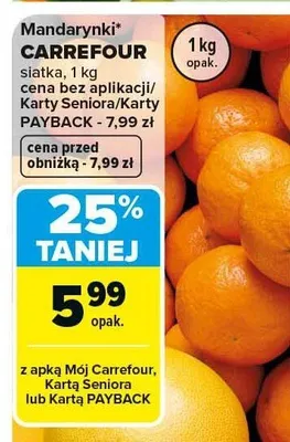 Mandarynki promocja w Carrefour