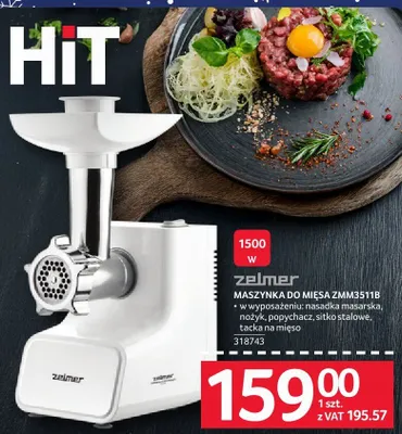 Maszynka do mięsa Zelmer ZMM3591B 1500W promocja w Selgros