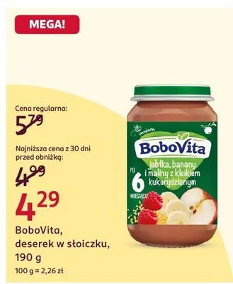 Deserek w słoiczku, 190 g BoboVita promocja w Rossmann