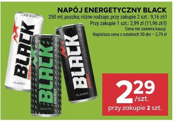 Napój energetyczny black zero Monster energy ultra promocja w Stokrotka