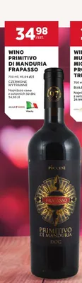 Wino Primitivo di Manduria Frapasso czerwone wytrawne promocja w Stokrotka