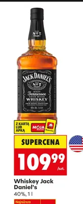 Whisky Jack Daniel's 40%, 1 l promocja w Biedronka