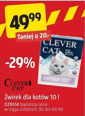 Żwirek dla kotów 10 l CLEVER CAT promocja w Jula