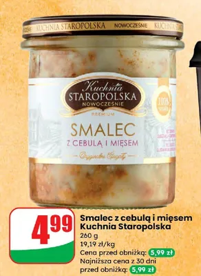 Smalec z cebulą i mięsem  promocja w Dino
