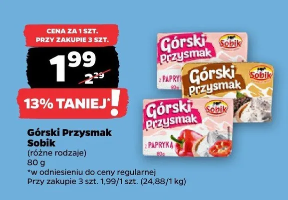 Przysmak Górski (różne rodzaje) Sobik promocja w Netto