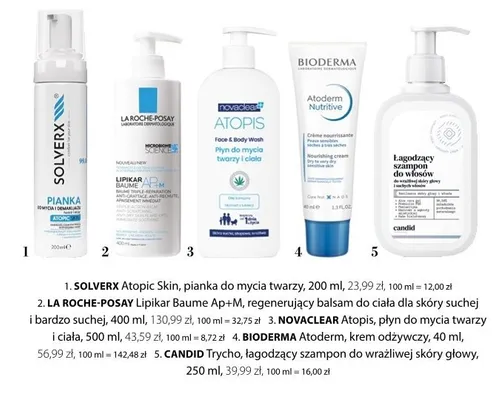 Płyn NOVACLEAR Atopis, płyn do mycia twarzy i ciała, 500 ml promocja w Hebe