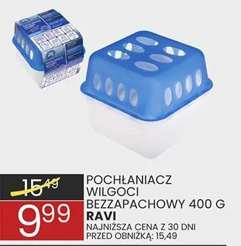 Pochłaniacz wilgoci wielozachowy 400 g RAVI promocja w Wafelek