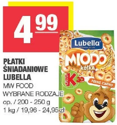 Płatki śniadaniowe Lubella MW FOOD wybrane rodzaje promocja w SPAR