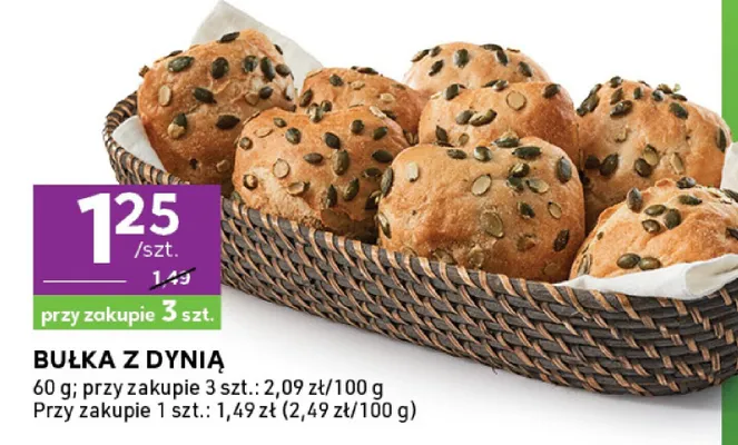 Bułka z dynią Chrupiące z pieca promocja w Stokrotka