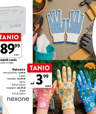 Rękawice ogrodnicze, różne rodzaje nexone promocja w Intermarche