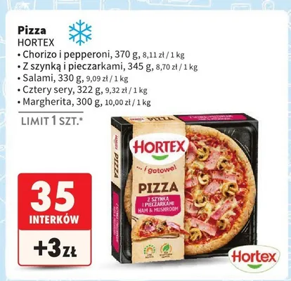 Pizza, różne rodzaje Hortex promocja w Intermarche