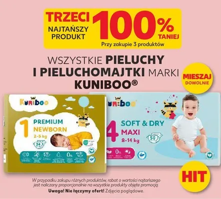 Pieluchy Soft & Dry Maxi 4 Kuniboo promocja w Kaufland