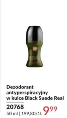 Dezodorant antyperspiracyjny w kulce Black Suede Real promocja w AVON