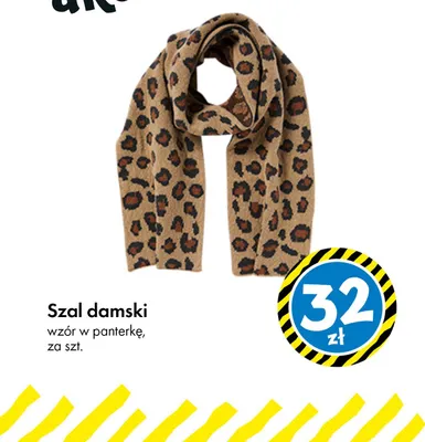 Szal damski wzór w panterkę Tedi promocja