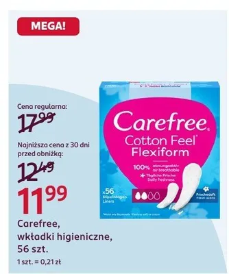 Wkładki higieniczne, 56 szt. promocja w Rossmann