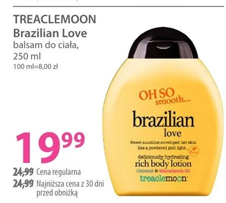 Balsam do ciała Brazilian Love Treaclemoon promocja w Hebe
