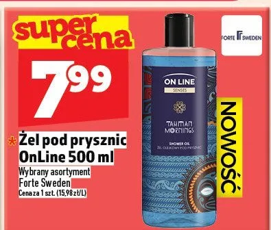 Żel pod prysznic OnLine 500ml promocja w TOPAZ