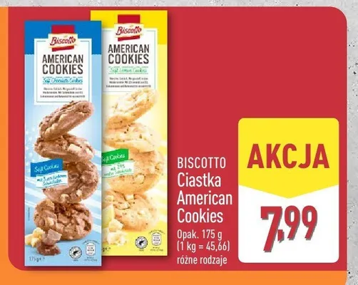 Ciastka Biscotto Ciastka American Cookies promocja w Aldi