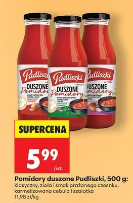 Pomidory duszone 500 g: zioła i smak prażonego czosnku promocja w Biedronka