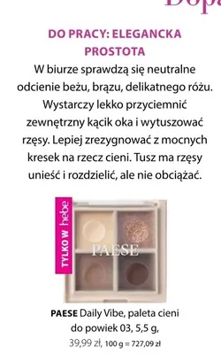 Paleta cieni do powiek Daily Vibe PAESE promocja w Hebe