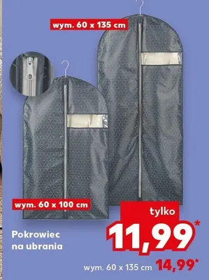Pokrowiec na ubrania 60x135 cm Kaufland promocja w Kaufland