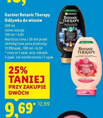 Odżywka do włosów Botanic Therapy 200 ml, różne rodzaje promocja w Lidl