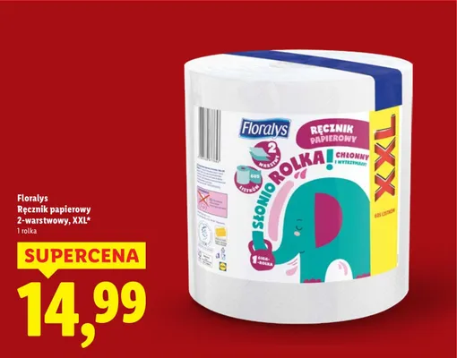 Ręcznik papierowy 2-warstwowy XXL promocja w Lidl