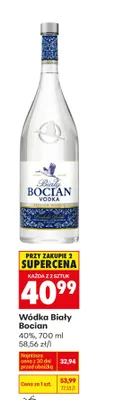 Wódka Biały bocian vodka promocja w Biedronka