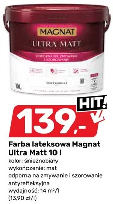 Farba lateksowa Magnat Ultra Matt 10 l promocja w Bricomarche