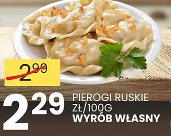 Pierogi ruskie zł/100g wyrób własny Wafelek promocja w Wafelek