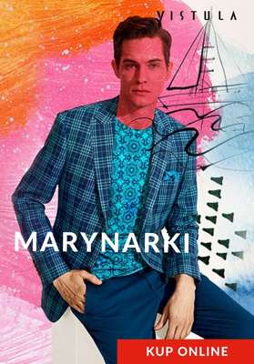 Vistula - gazetka promocyjna Od 399,99 zł marynarki męskie od poniedziałku 04.05 do poniedziałku 18.05