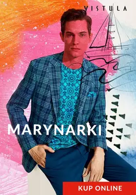 Vistula - gazetka promocyjna Od 399,99 zł marynarki męskie od poniedziałku 04.05 do poniedziałku 18.05