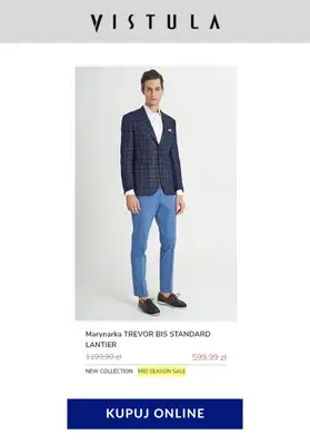 Vistula - gazetka promocyjna Od 399,99 zł marynarki męskie od poniedziałku 04.05 do poniedziałku 18.05 - strona 3
