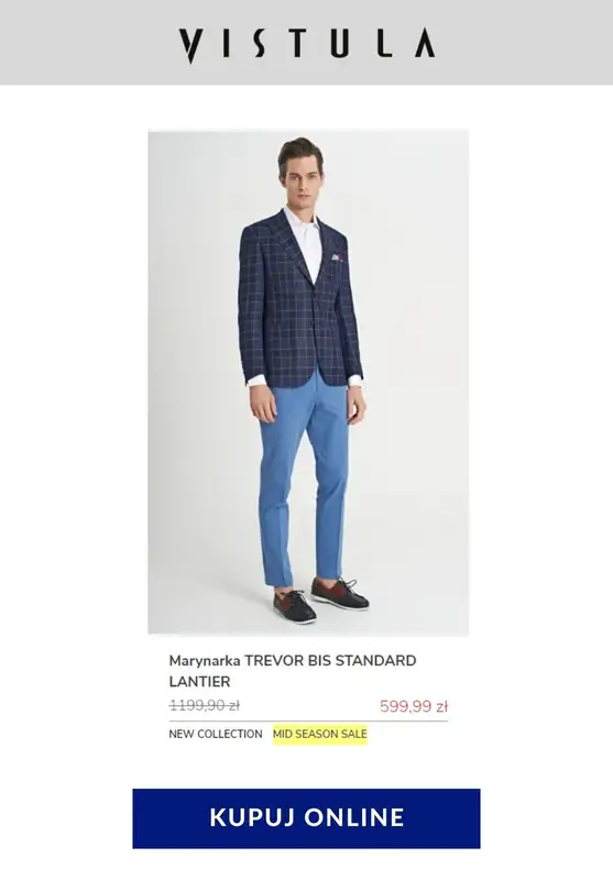 Vistula - gazetka promocyjna Od 399,99 zł marynarki męskie od poniedziałku 04.05 do poniedziałku 18.05 - strona 3