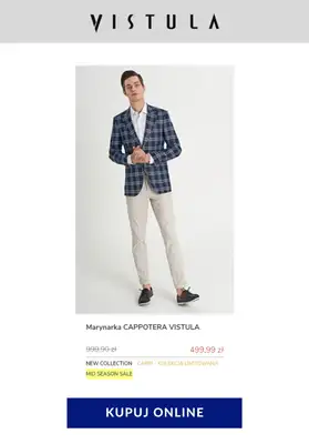 Vistula - gazetka promocyjna Od 399,99 zł marynarki męskie od poniedziałku 04.05 do poniedziałku 18.05 - strona 6