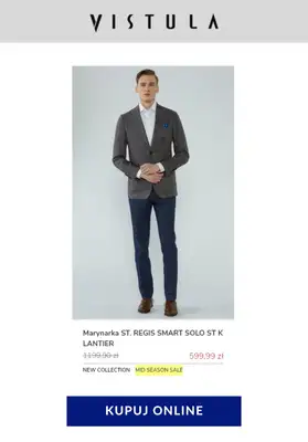 Vistula - gazetka promocyjna Od 399,99 zł marynarki męskie od poniedziałku 04.05 do poniedziałku 18.05 - strona 13