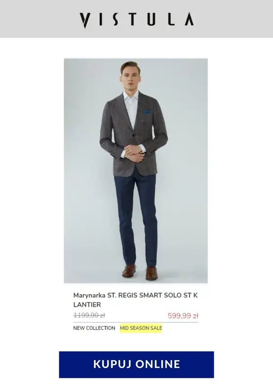 Vistula - gazetka promocyjna Od 399,99 zł marynarki męskie od poniedziałku 04.05 do poniedziałku 18.05 - strona 13