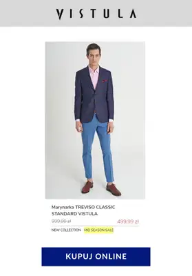 Vistula - gazetka promocyjna Od 399,99 zł marynarki męskie od poniedziałku 04.05 do poniedziałku 18.05 - strona 10