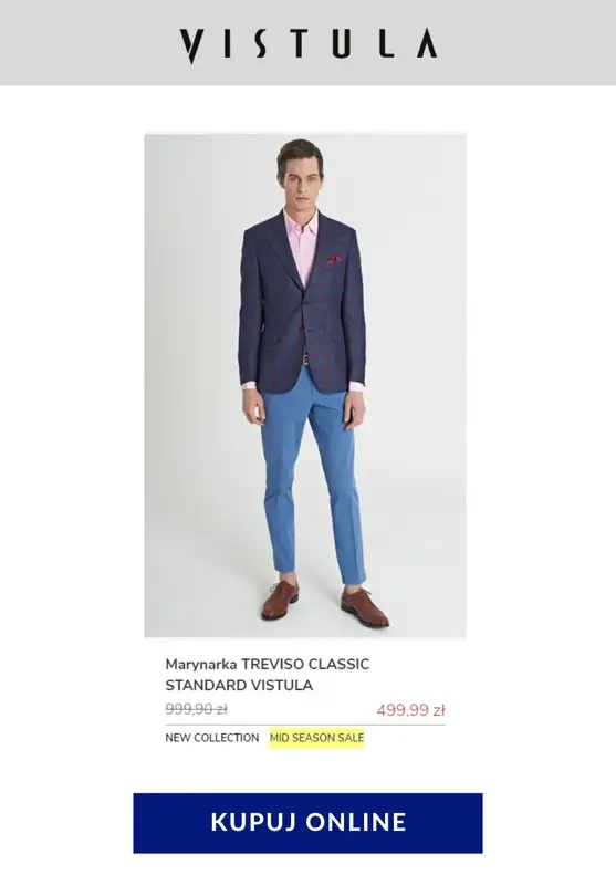 Vistula - gazetka promocyjna Od 399,99 zł marynarki męskie od poniedziałku 04.05 do poniedziałku 18.05 - strona 10