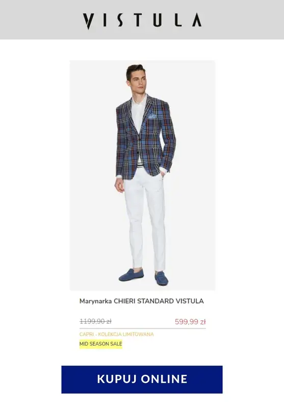 Vistula - gazetka promocyjna Od 399,99 zł marynarki męskie od poniedziałku 04.05 do poniedziałku 18.05 - strona 4