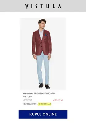 Vistula - gazetka promocyjna Od 399,99 zł marynarki męskie od poniedziałku 04.05 do poniedziałku 18.05 - strona 2