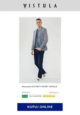 Vistula - gazetka promocyjna Od 399,99 zł marynarki męskie od poniedziałku 04.05 do poniedziałku 18.05 - strona 11