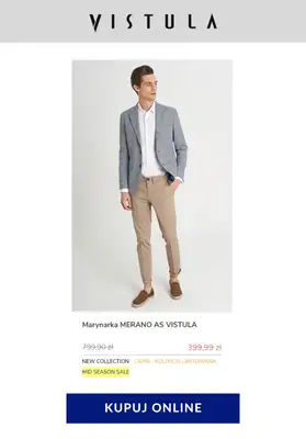 Vistula - gazetka promocyjna Od 399,99 zł marynarki męskie od poniedziałku 04.05 do poniedziałku 18.05 - strona 17