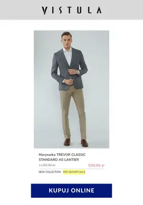 Vistula - gazetka promocyjna Od 399,99 zł marynarki męskie od poniedziałku 04.05 do poniedziałku 18.05 - strona 5