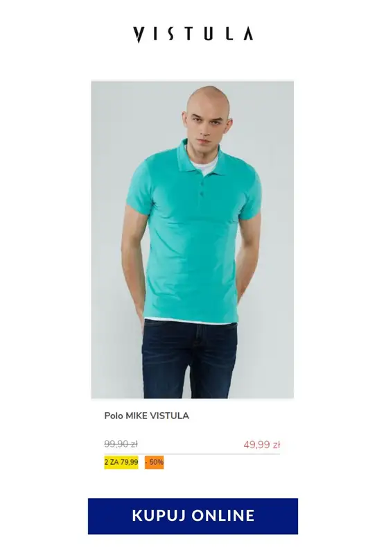 Vistula - gazetka promocyjna 2 koszulki Polo za 79,99 zł od soboty 23.05 do soboty 30.05 - strona 2
