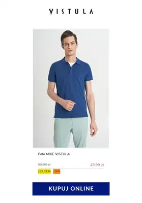 Vistula - gazetka promocyjna 2 koszulki Polo za 79,99 zł od soboty 23.05 do soboty 30.05 - strona 13