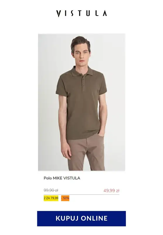 Vistula - gazetka promocyjna 2 koszulki Polo za 79,99 zł od soboty 23.05 do soboty 30.05 - strona 15
