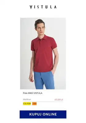 Vistula - gazetka promocyjna 2 koszulki Polo za 79,99 zł od soboty 23.05 do soboty 30.05 - strona 14