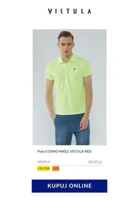 Vistula - gazetka promocyjna 2 koszulki Polo za 79,99 zł od soboty 23.05 do soboty 30.05 - strona 12