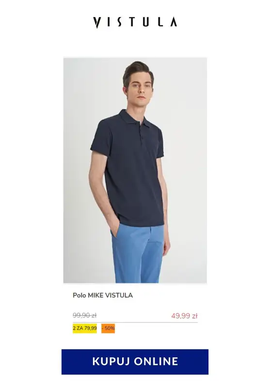 Vistula - gazetka promocyjna 2 koszulki Polo za 79,99 zł od soboty 23.05 do soboty 30.05 - strona 16